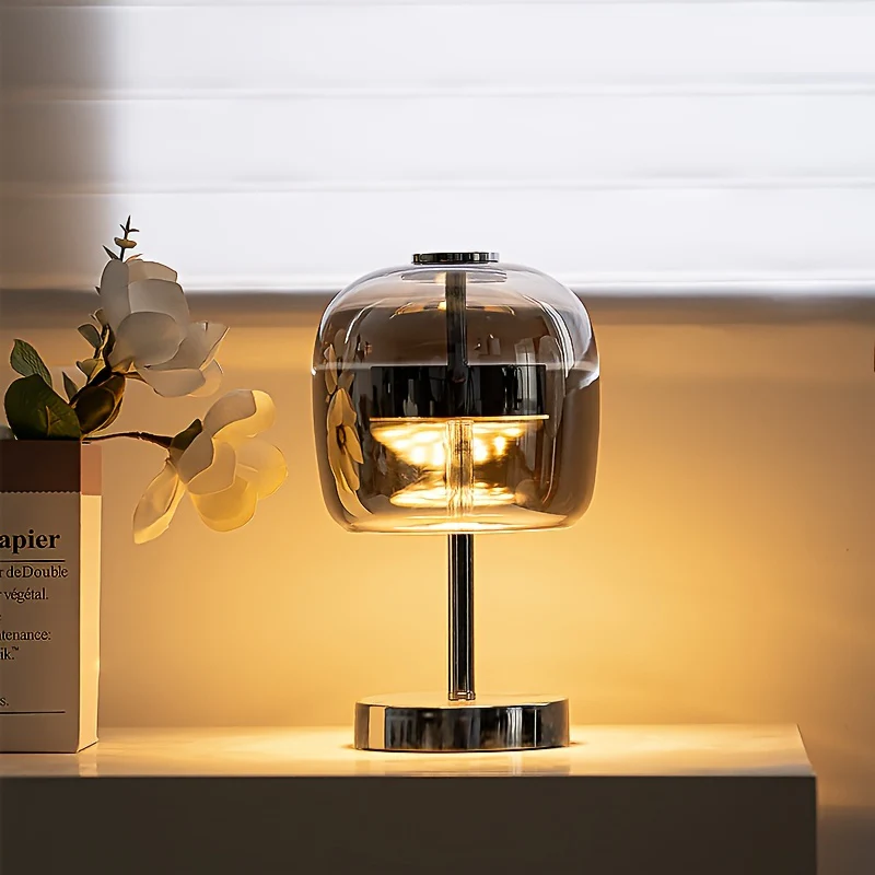 Helios | Instelbare glazen LED-tafellamp