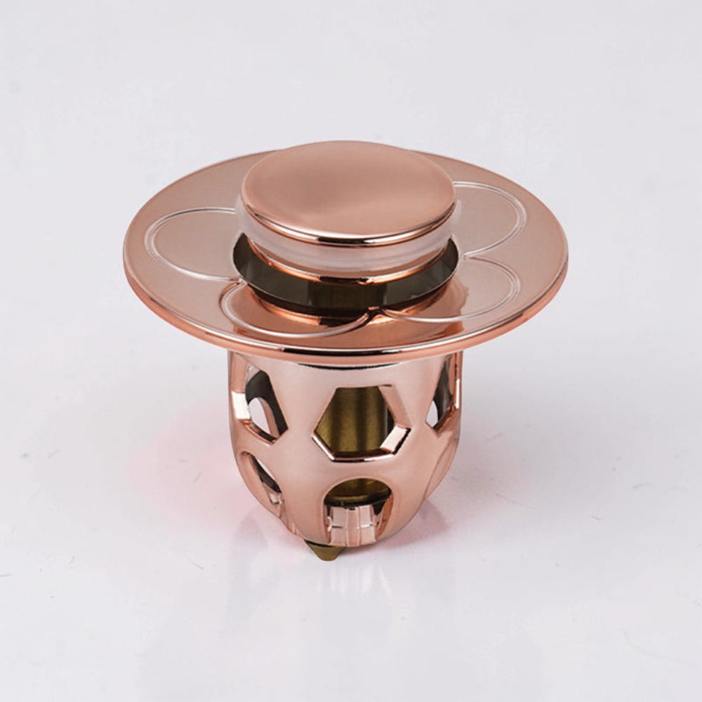 Tapón de desagüe para lavabo Pop Up, filtro para cabello, metal