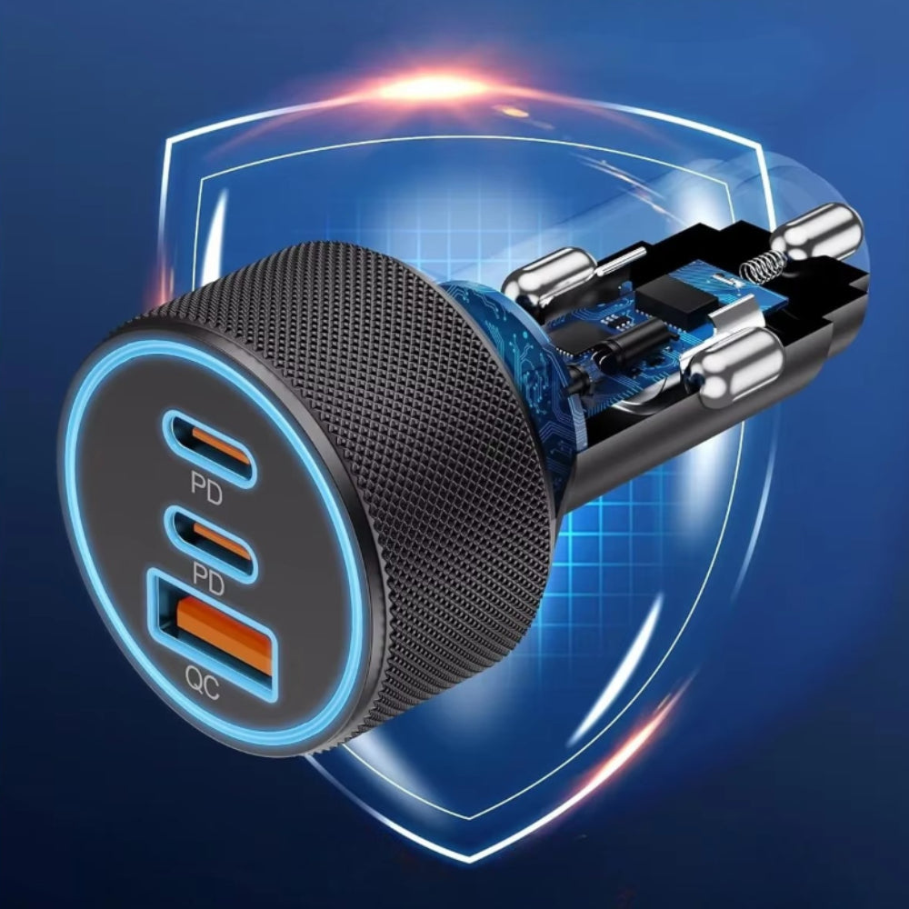 Car Charger USB C Fast Charging Dual Port Vehicle Adapter