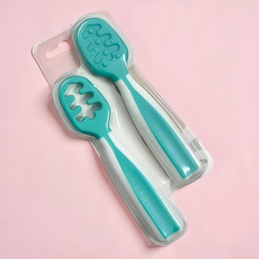 Baby Spoon Set Self Feeding Training Spoon Baby Weaning Spoon