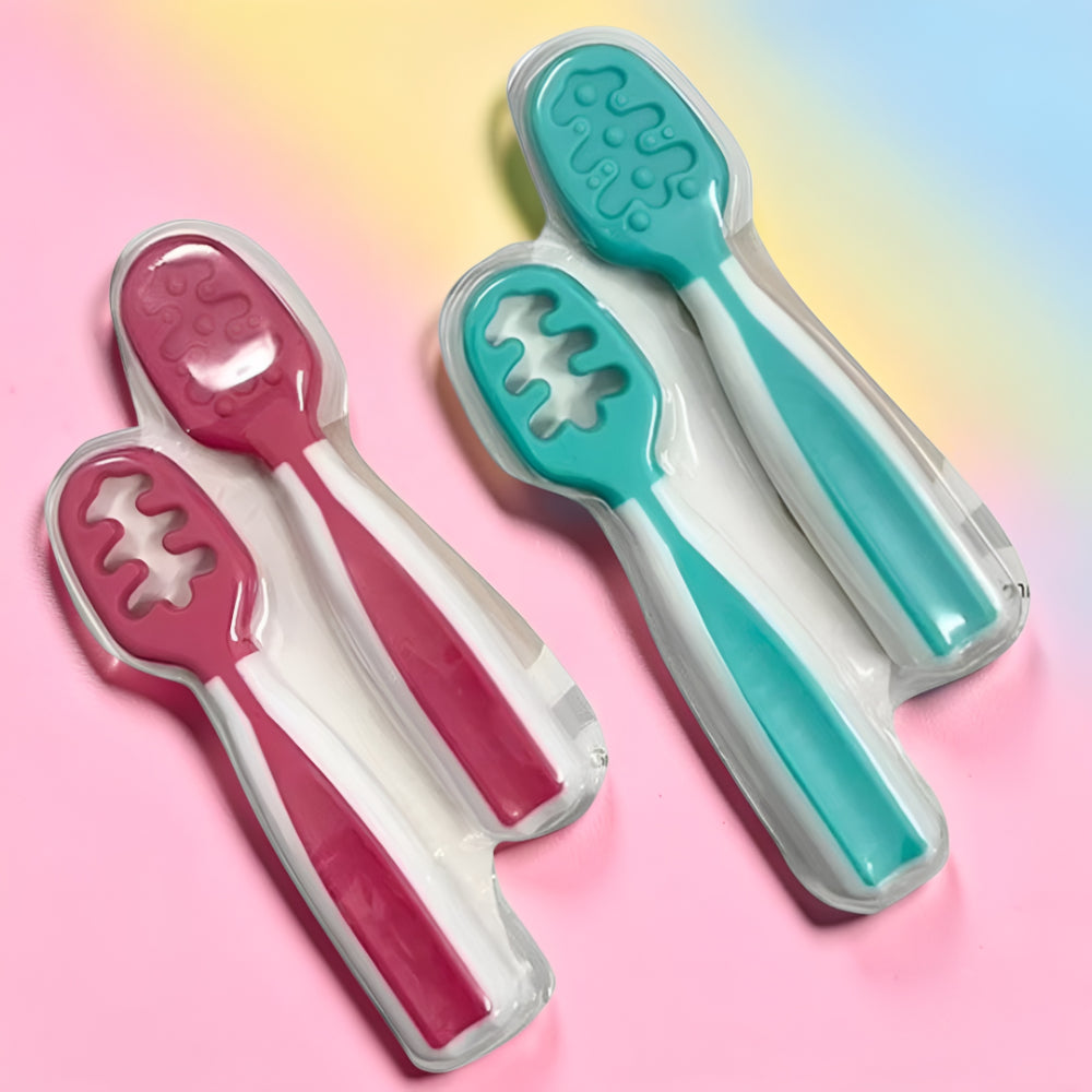 Baby Spoon Set Self Feeding Training Spoon Baby Weaning Spoon