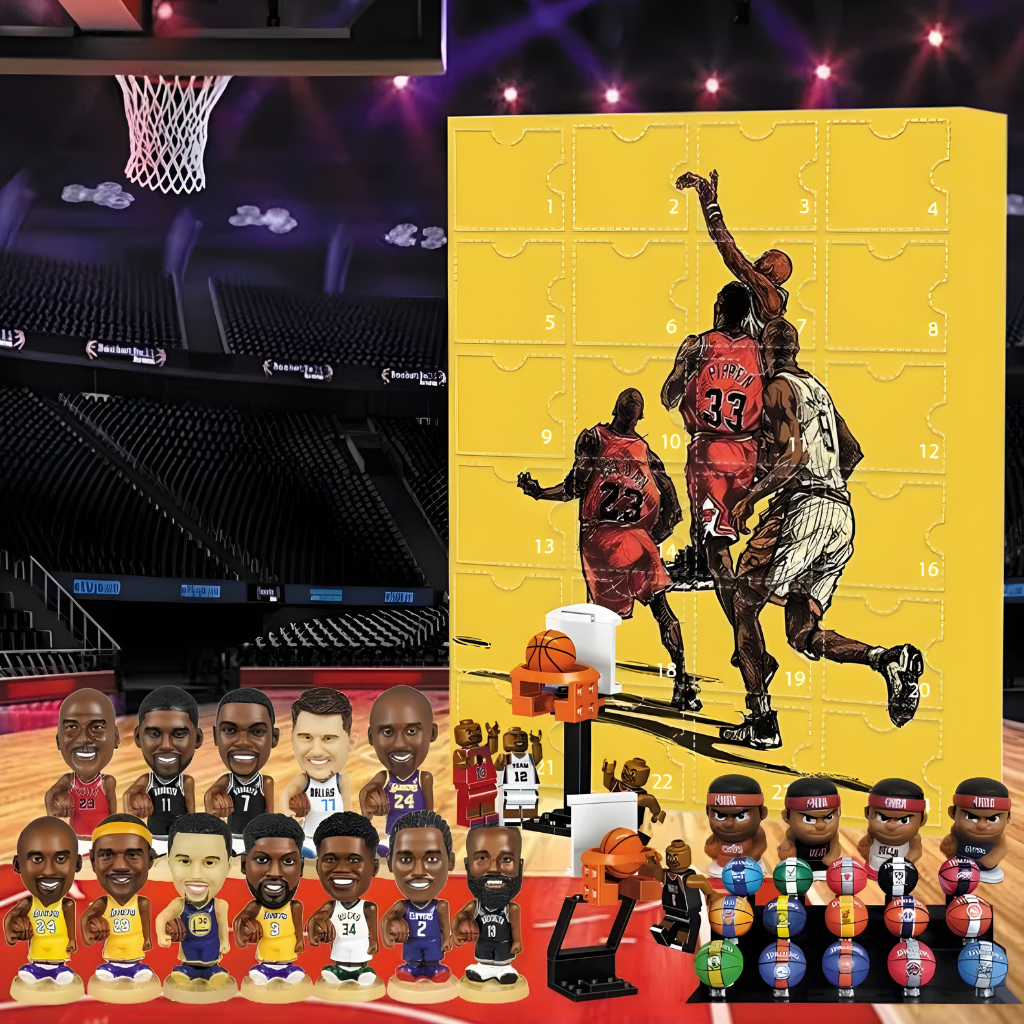 Basketball Adventskalender Figuren Mini Spielzeug Geschenkbox 1