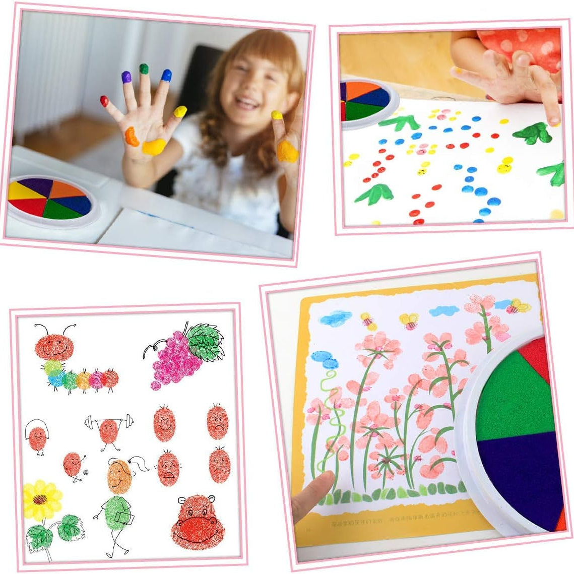 Bastelset Kreativ Set Fingerfarben Malbuch Kinder Malspielzeug 6