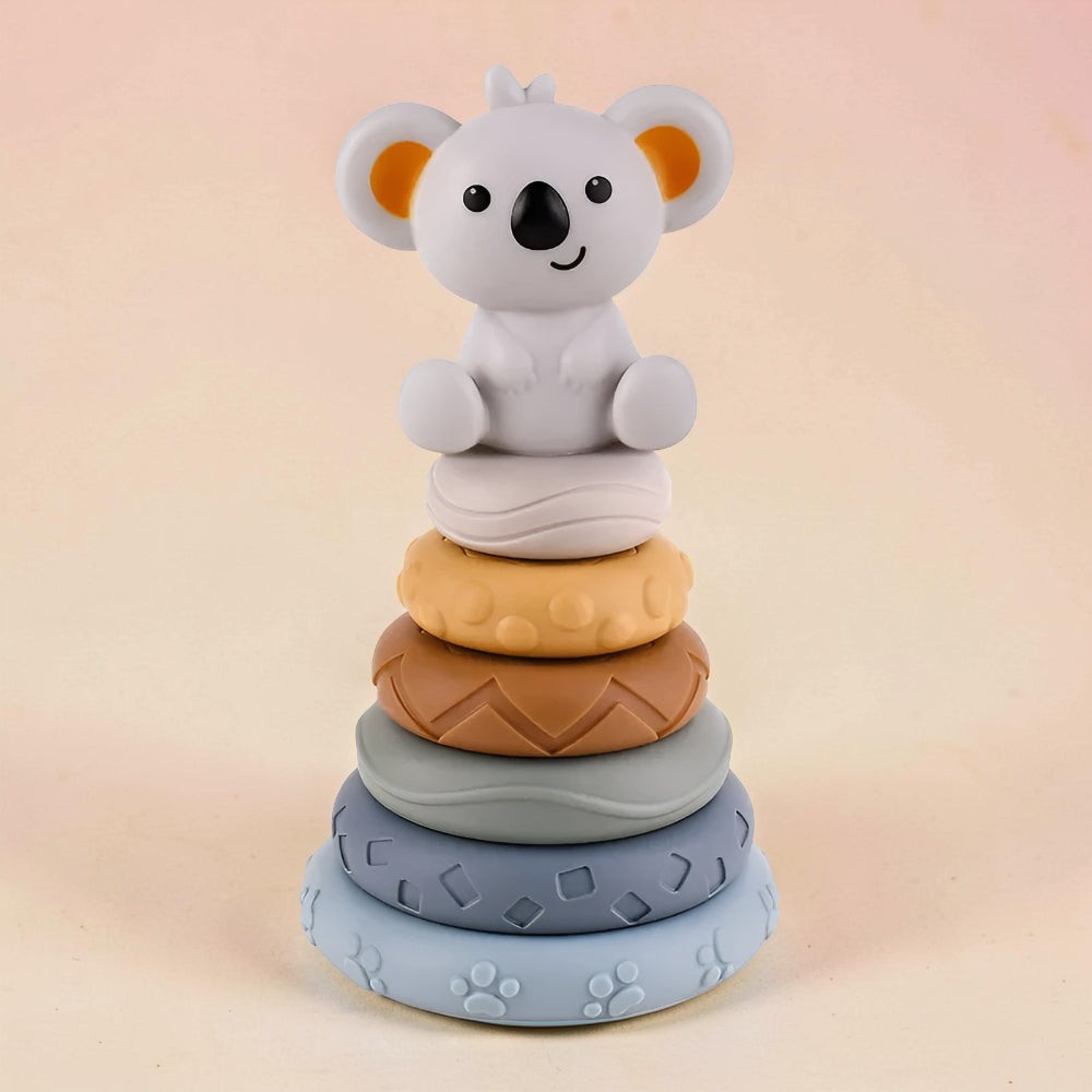 Anillo de dentición bebé Koala anillos apilables para morder y motricidad