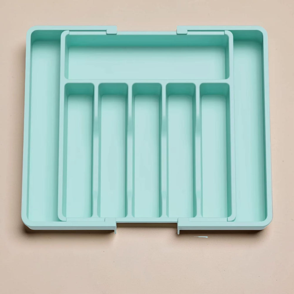 Cajón organizador ajustable para cubiertos, soporte para cubiertos de cocina