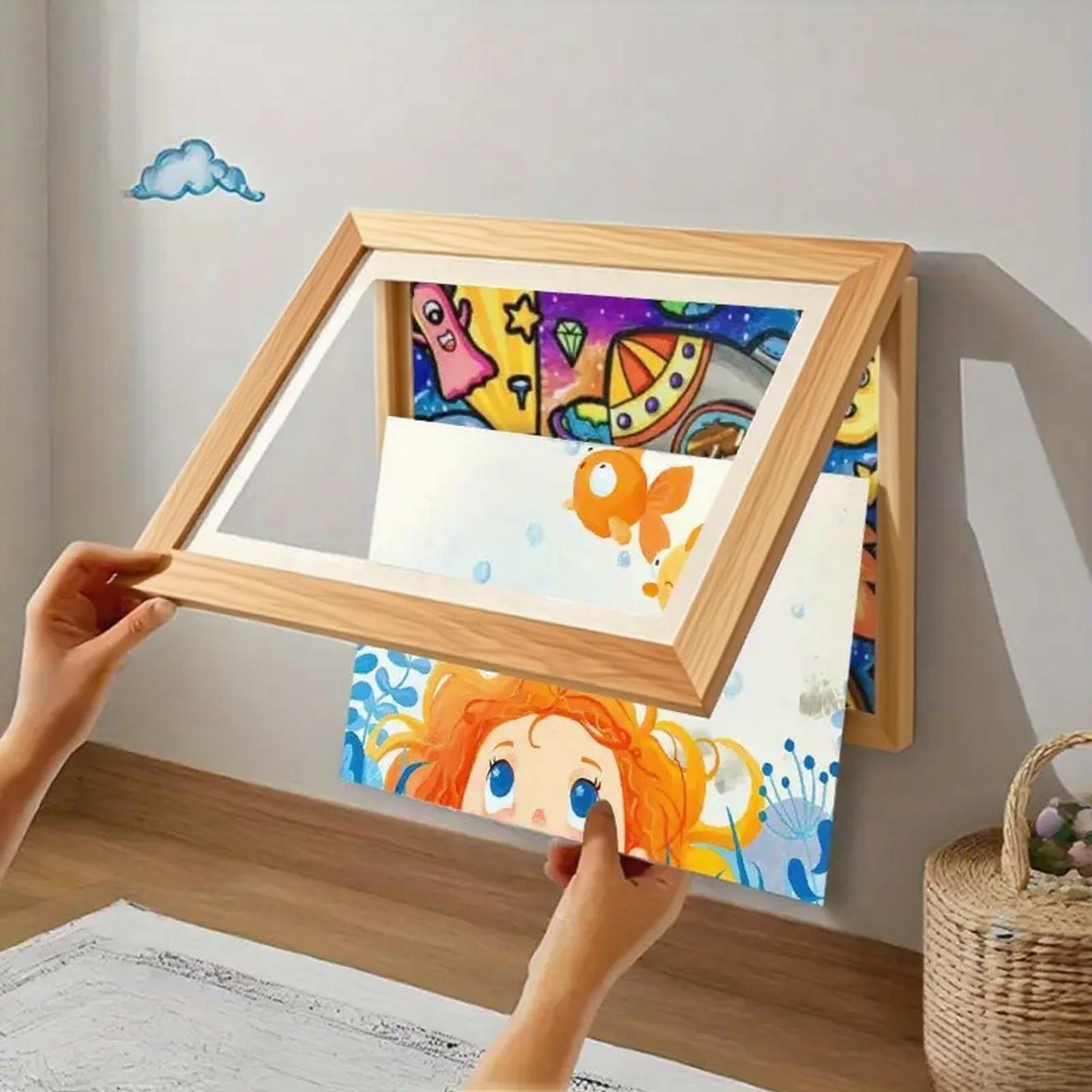 Bilderrahmen Holz 150 Zeichnungen Kinderkunst Wand Deko 11