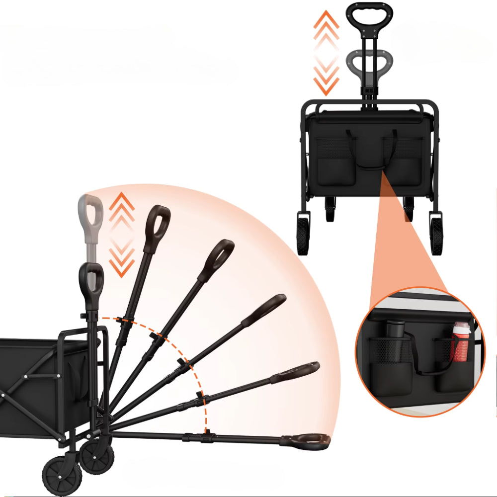 Garden Cart Foldable Utility Wagon Outdoor Camping Transport