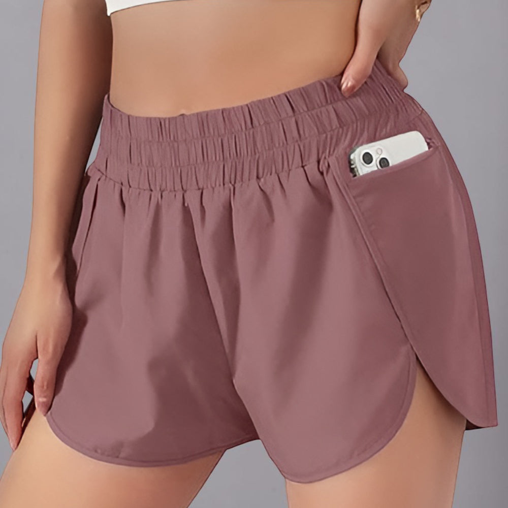 Dames sportshorts hardloopshorts hoge taille fitness gymshorts