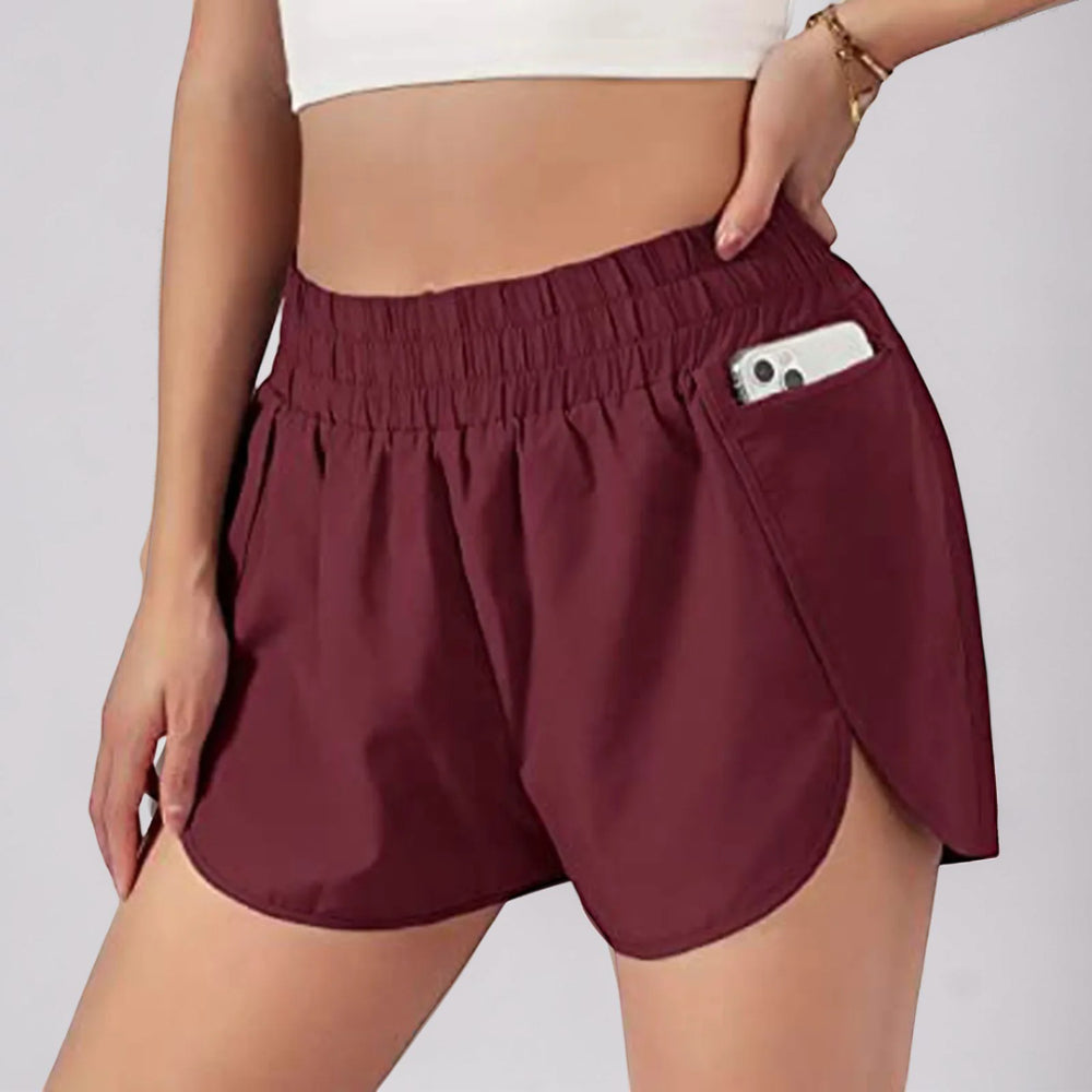 Dames sportshorts hardloopshorts hoge taille fitness gymshorts