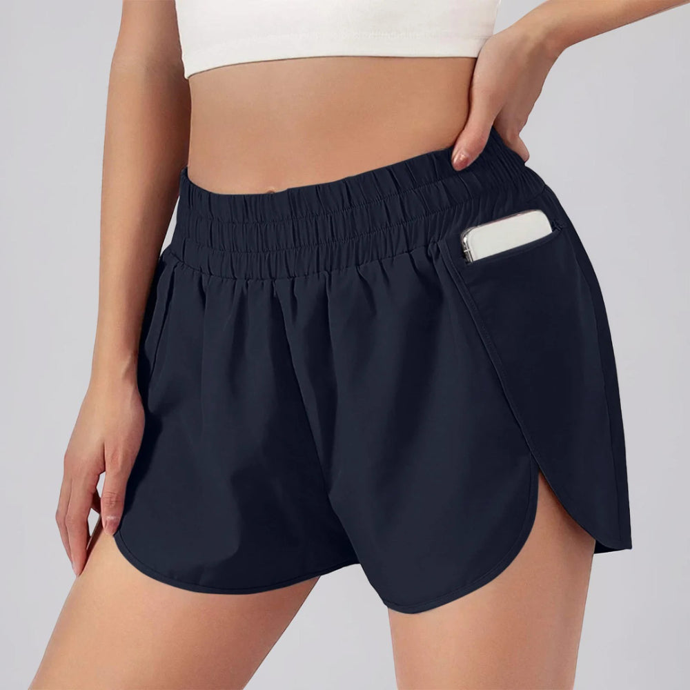 Dames sportshorts hardloopshorts hoge taille fitness gymshorts