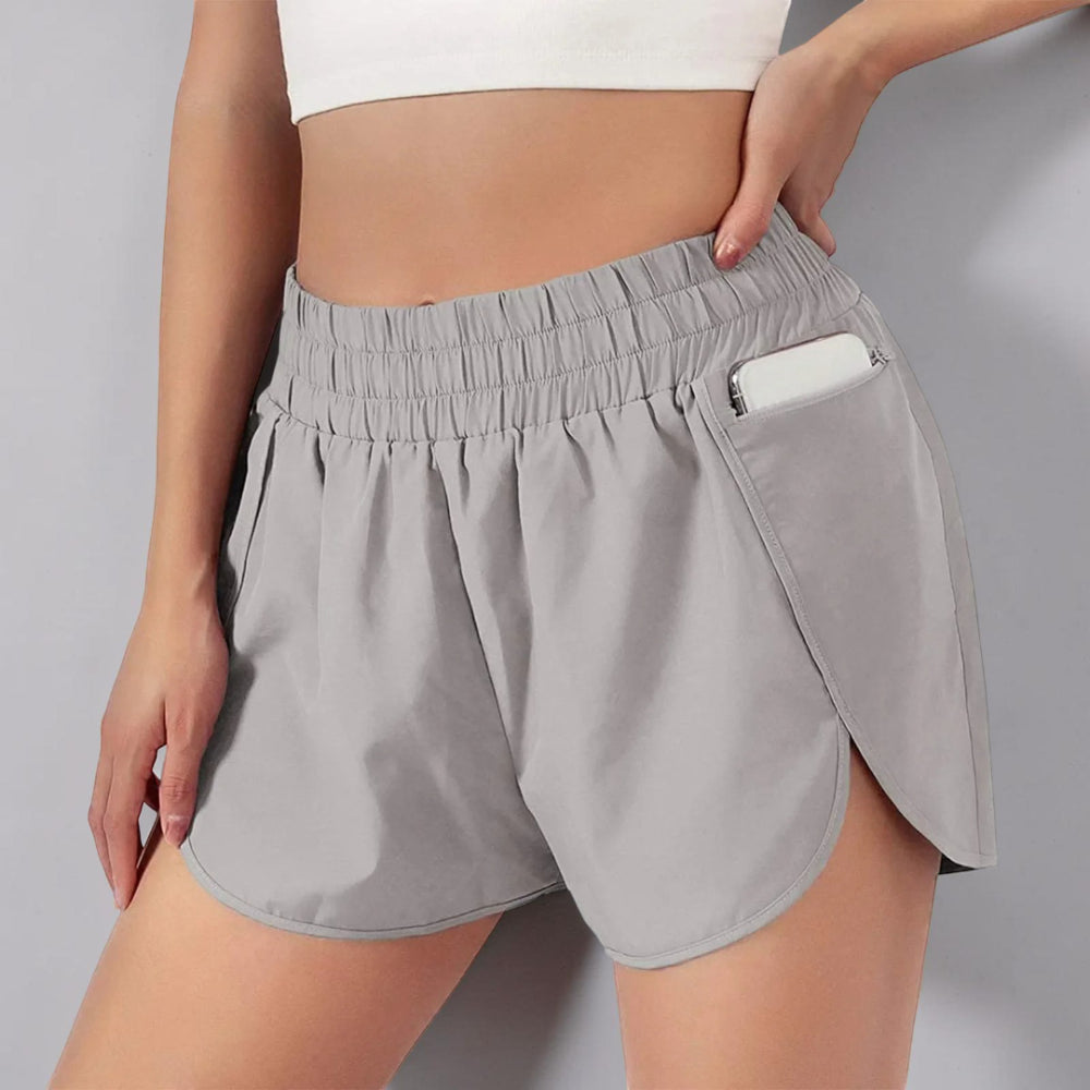 Dames sportshorts hardloopshorts hoge taille fitness gymshorts