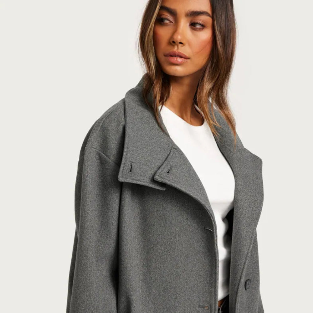 Damen Kurzmantel Zweireihig 2