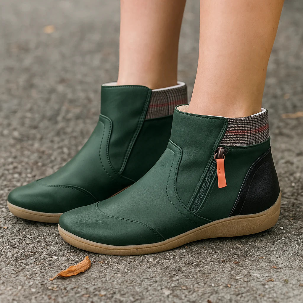 Damen Orthopädisch Wasserdicht Bequem Lederstiefel 1