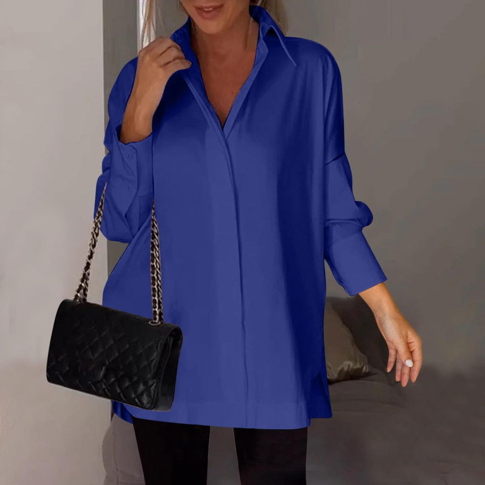 Damen Poloshirt Langarm Bluse 8