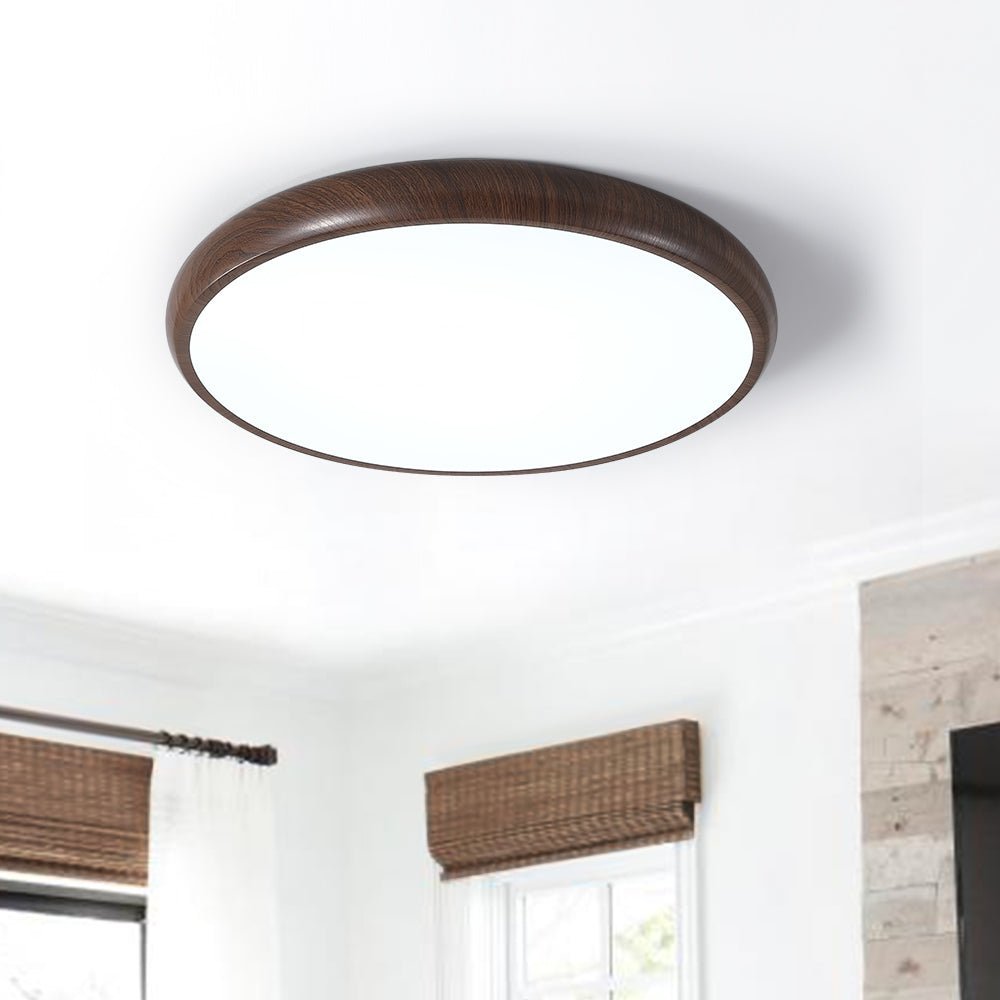 Deckenleuchte Holzoptik LED Modern Rund Innenbeleuchtung 6