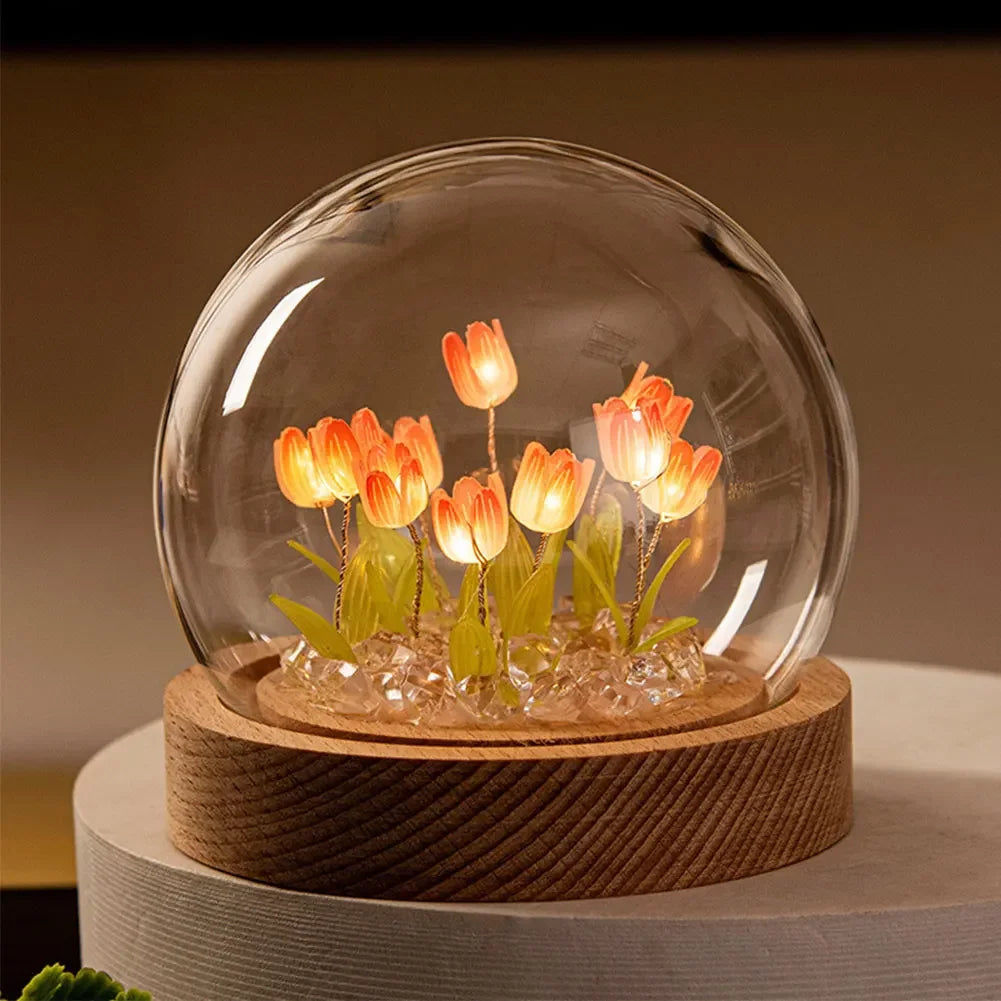 TulipLight | Met de hand gemaakte schattige bloemen-tafellamp