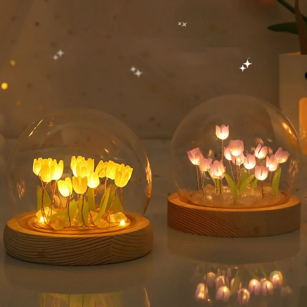 TulipLight | Met de hand gemaakte schattige bloemen-tafellamp