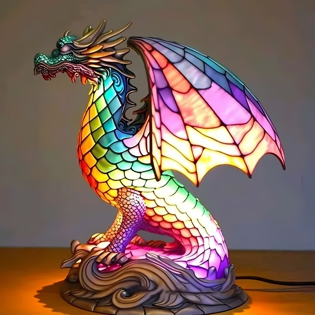 ArtGlass | Diermotief glas-in-lood tafellamp