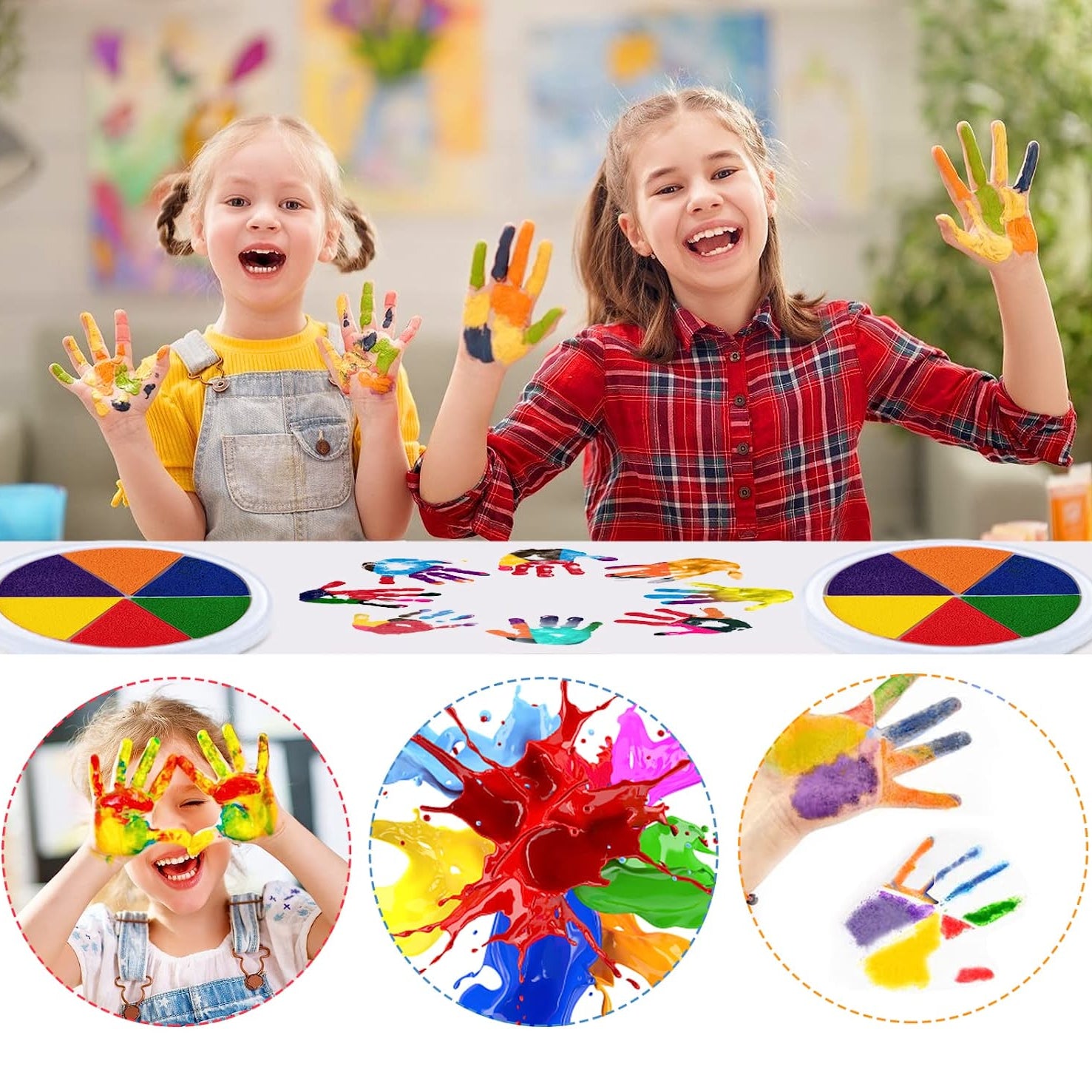 Bastelset Kreativ Set Fingerfarben Malbuch Kinder Malspielzeug 7