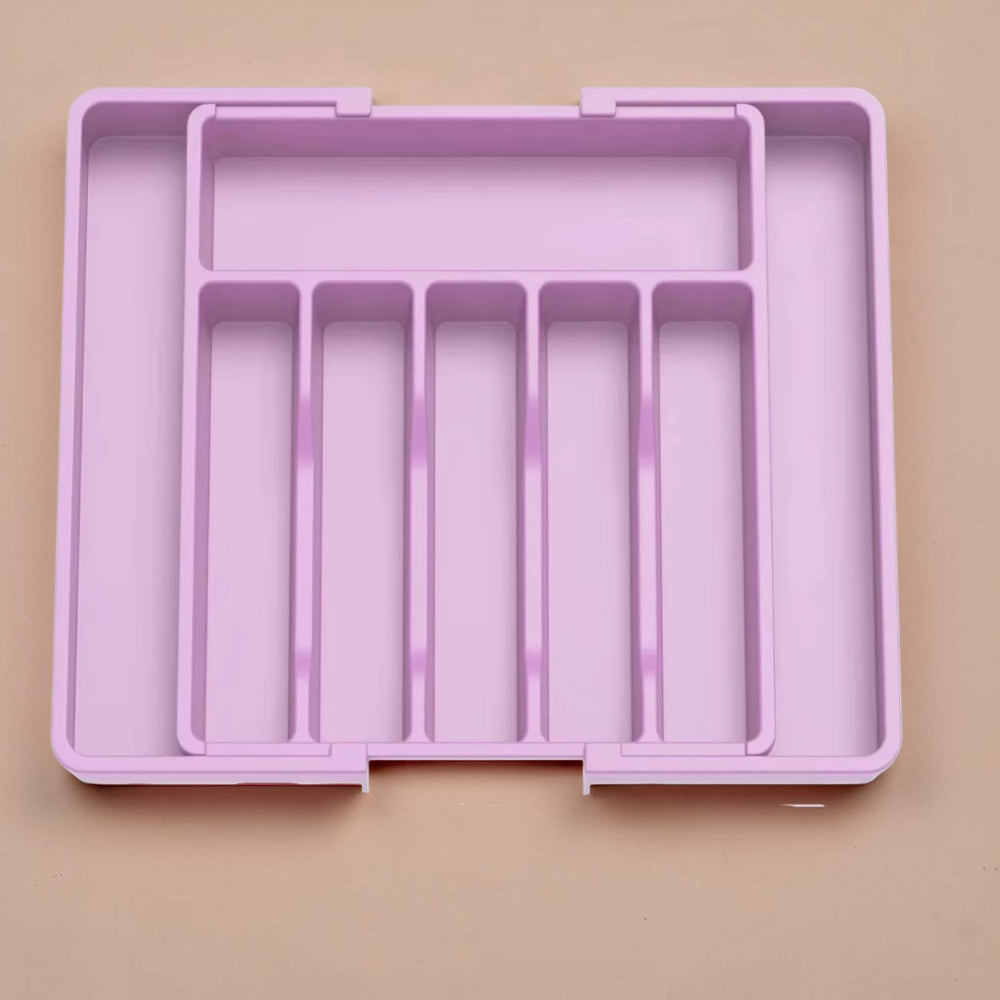 Cajón organizador ajustable para cubiertos, soporte para cubiertos de cocina