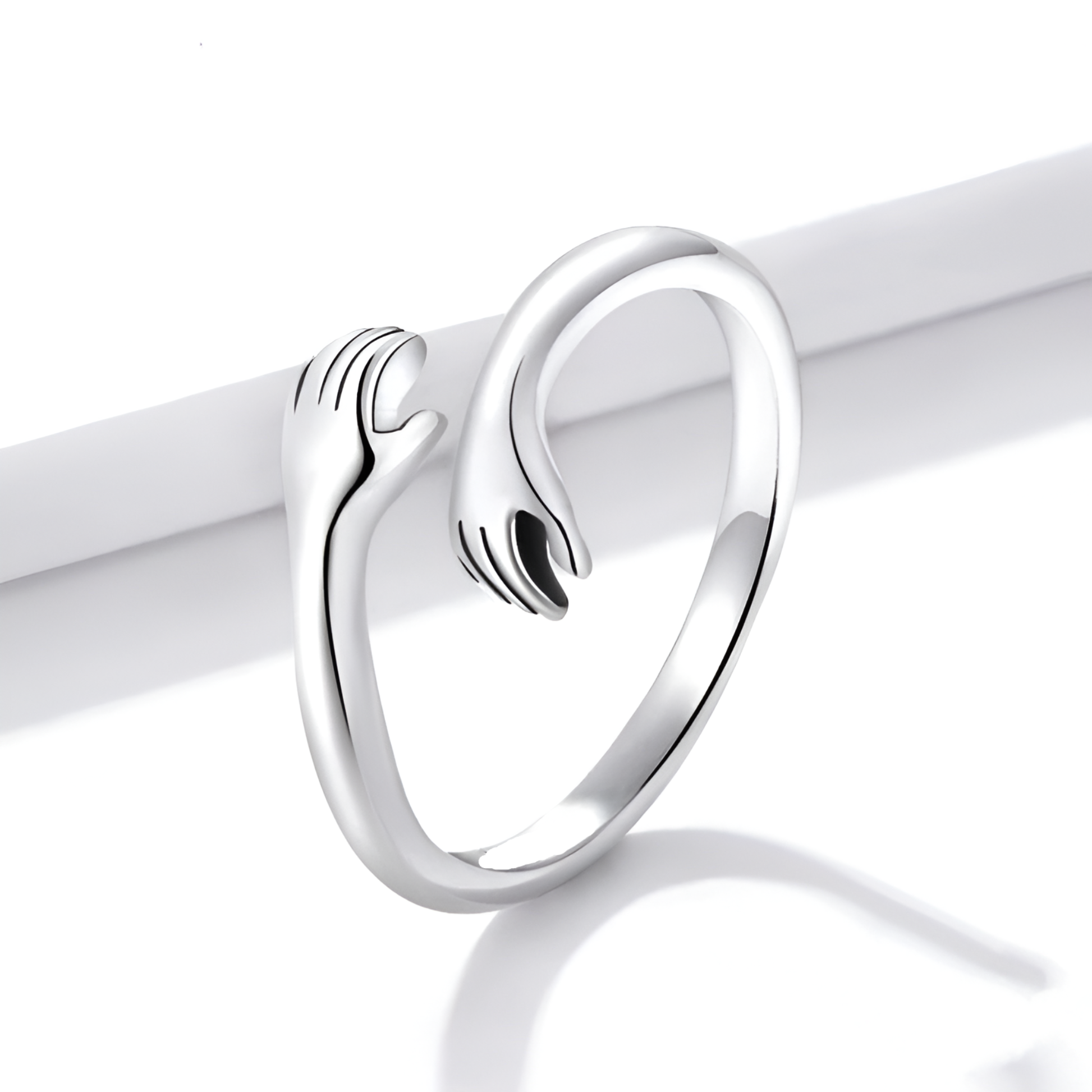 Damen Ring Liebe Umarmung Verstellbarer 4