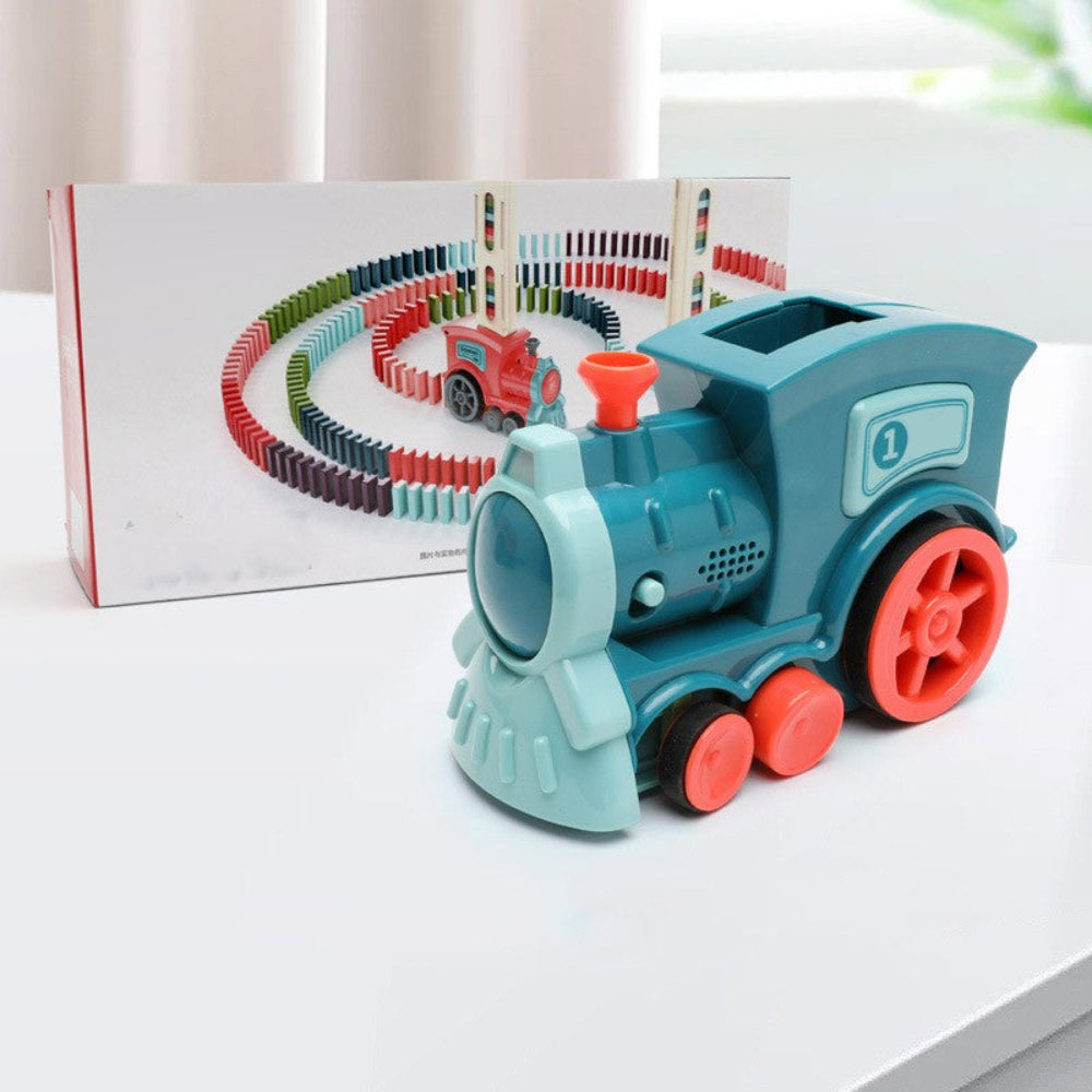 Dominobahn Zügen Dominosteinen Spielzeug Kinder 1