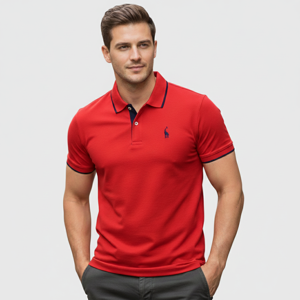 Herren Poloshirt Baumwolle Klassisch Bequem Freizeit 1