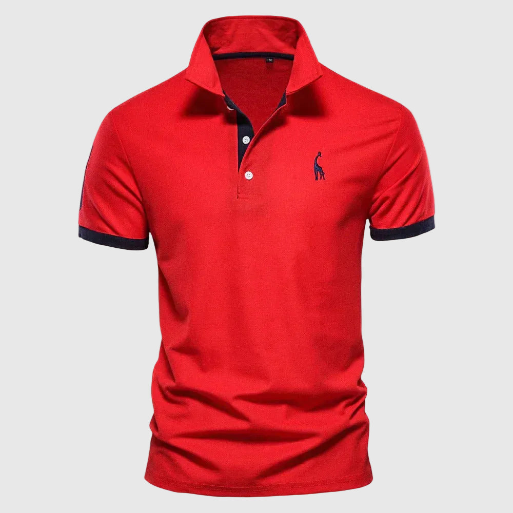 Herren Poloshirt Baumwolle Klassisch Bequem Freizeit 2