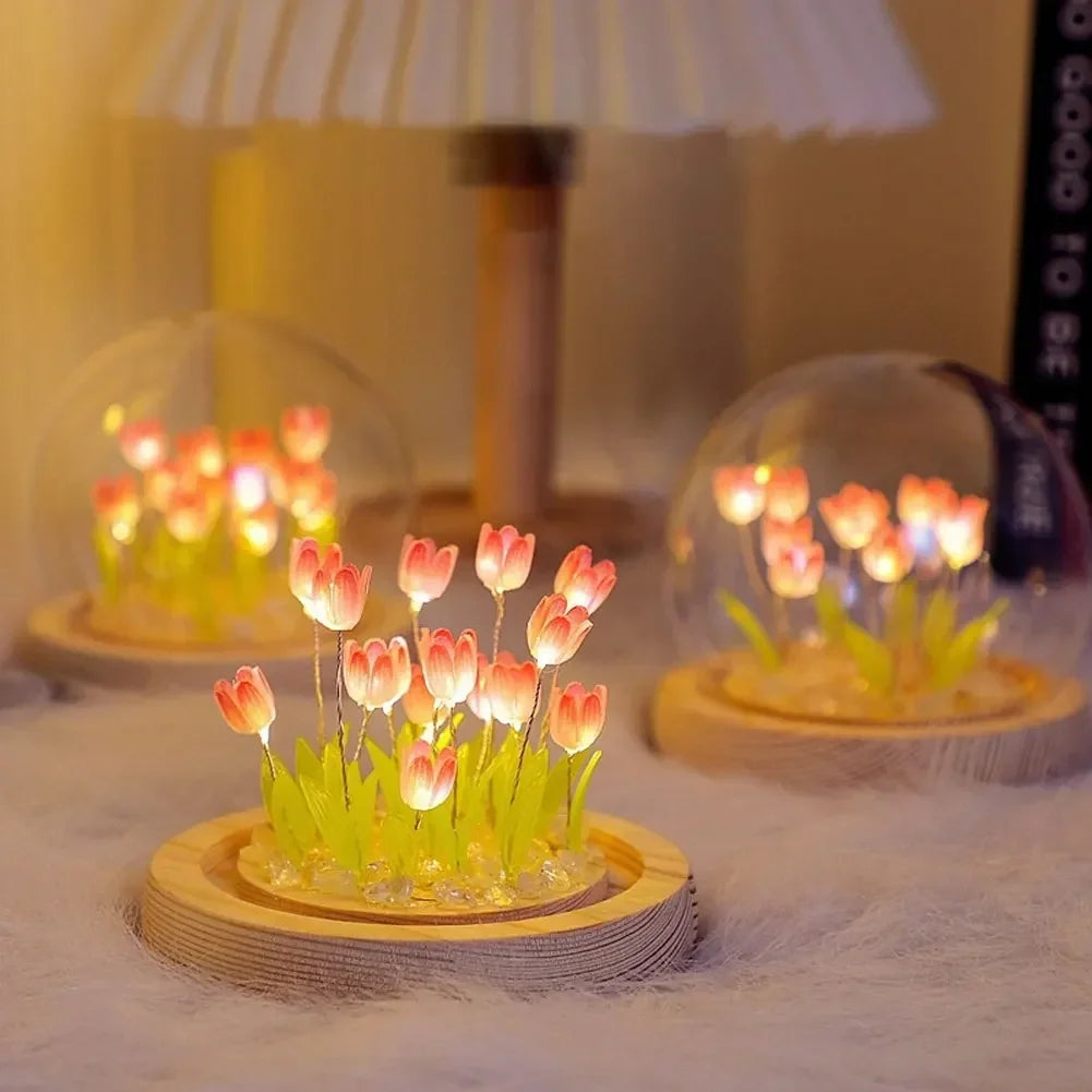 TulipLight | Met de hand gemaakte schattige bloemen-tafellamp