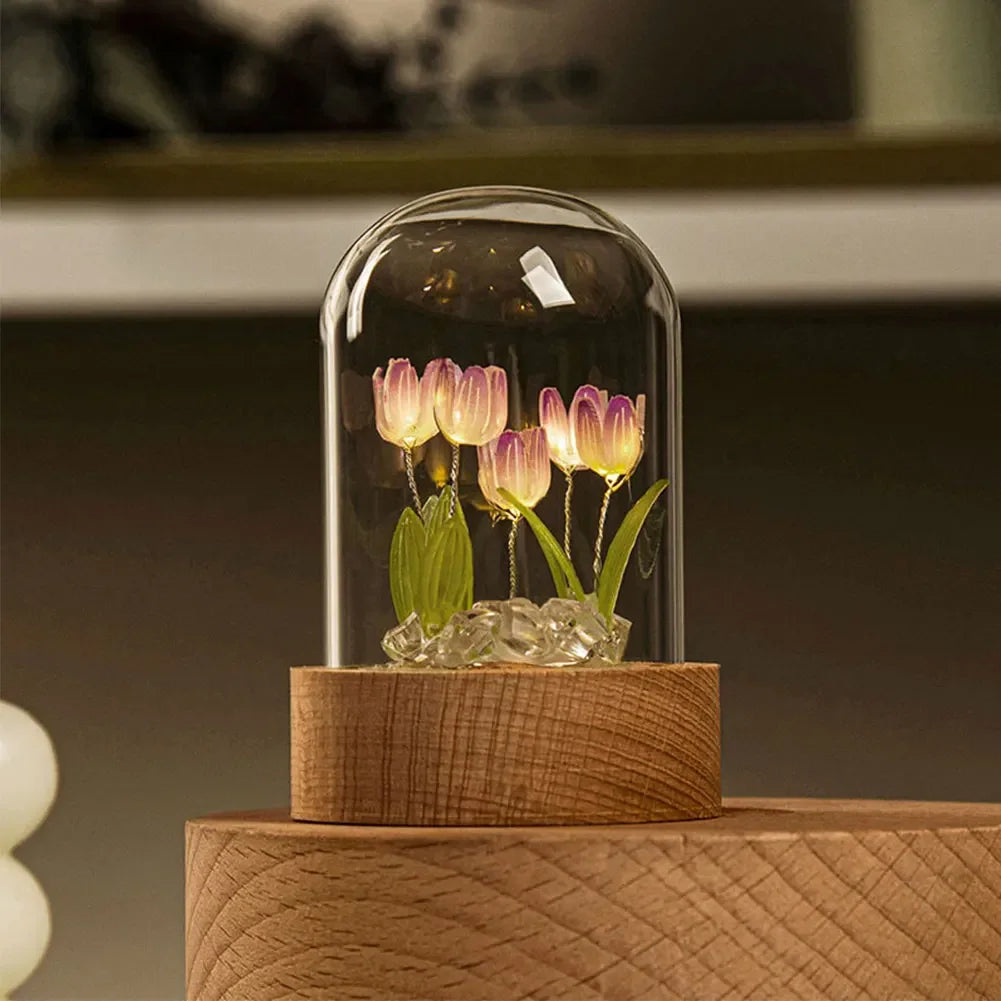 TulipLight | Met de hand gemaakte schattige bloemen-tafellamp